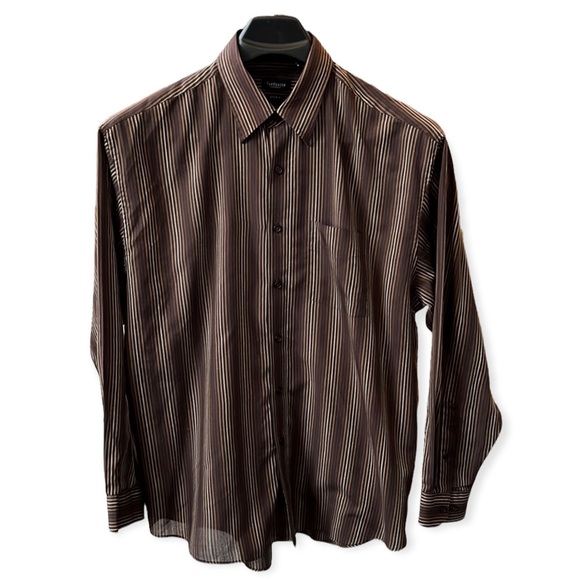 Van Heusen Studio wrinkle free stain shield men’s long sleeve button down shirt - Picture 13 of 16